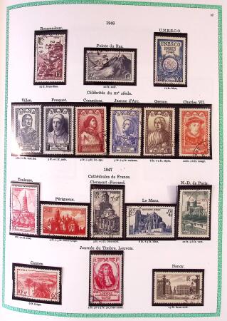 Collection timbres oblitérés de France en 3 albums