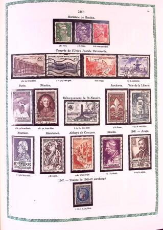 Collection timbres oblitérés de France en 3 albums