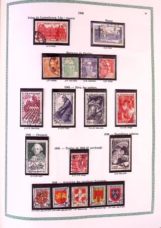 Collection timbres oblitérés de France en 3 albums