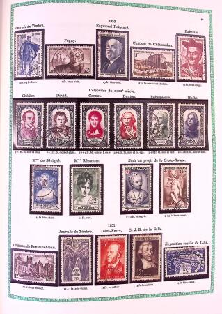 Collection timbres oblitérés de France en 3 albums