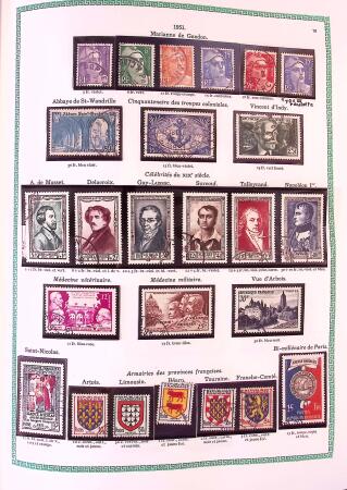 Collection timbres oblitérés de France en 3 albums