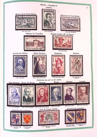 Collection timbres oblitérés de France en 3 albums