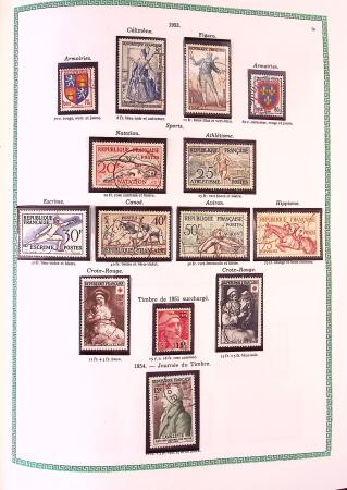 Collection timbres oblitérés de France en 3 albums