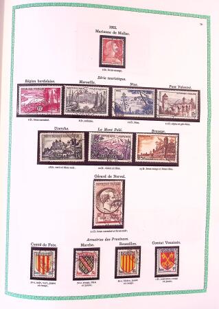 Collection timbres oblitérés de France en 3 albums