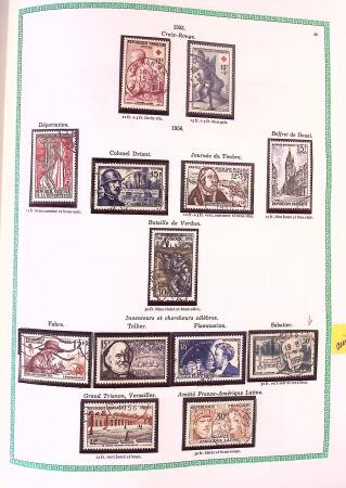 Collection timbres oblitérés de France en 3 albums