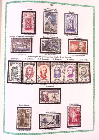 Collection timbres oblitérés de France en 3 albums