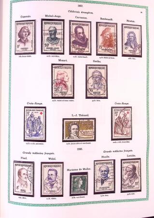 Collection timbres oblitérés de France en 3 albums