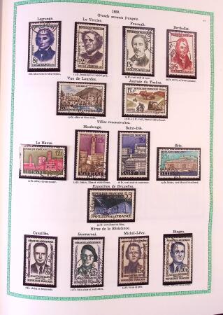 Collection timbres oblitérés de France en 3 albums