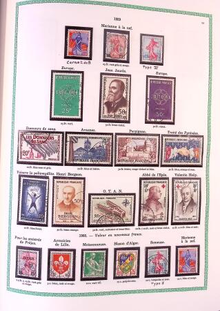 Collection timbres oblitérés de France en 3 albums
