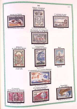 Collection timbres oblitérés de France en 3 albums