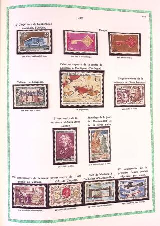 Collection timbres oblitérés de France en 3 albums