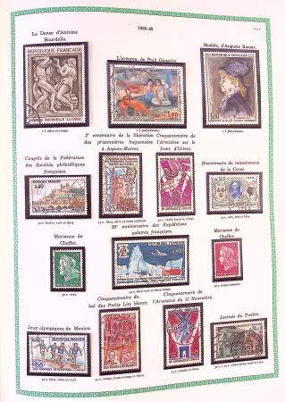 Collection timbres oblitérés de France en 3 albums