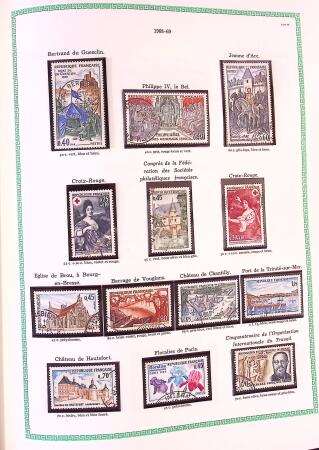Collection timbres oblitérés de France en 3 albums