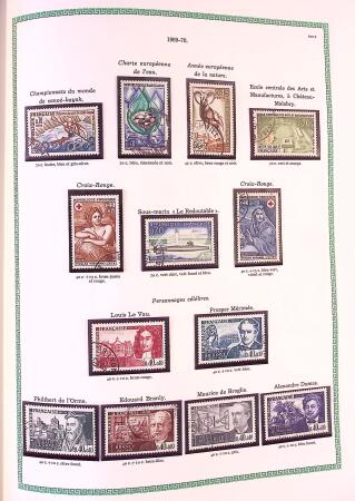 Collection timbres oblitérés de France en 3 albums