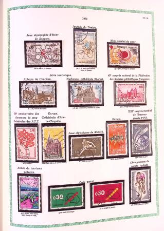 Collection timbres oblitérés de France en 3 albums