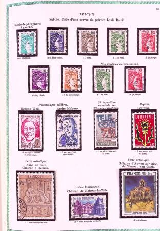 Collection timbres oblitérés de France en 3 albums