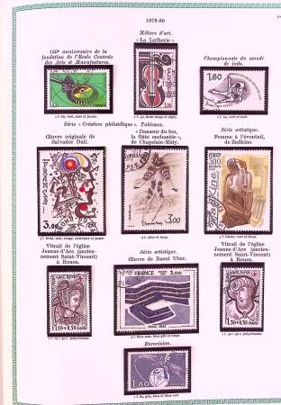 Collection timbres oblitérés de France en 3 albums