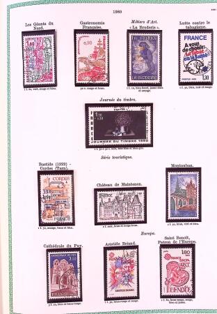Collection timbres oblitérés de France en 3 albums