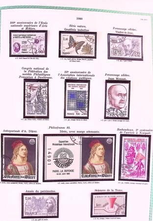 Collection timbres oblitérés de France en 3 albums