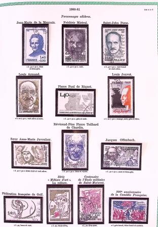 Collection timbres oblitérés de France en 3 albums