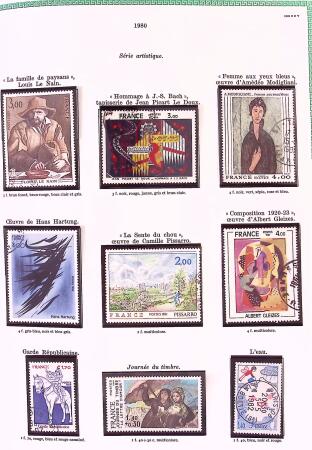 Collection timbres oblitérés de France en 3 albums