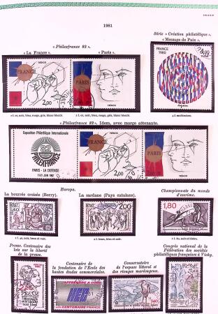 Collection timbres oblitérés de France en 3 albums