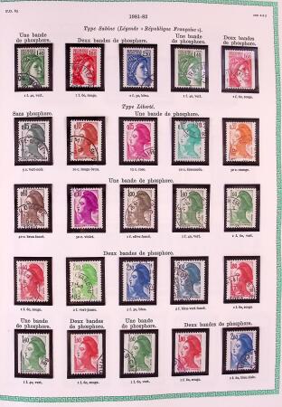 Collection timbres oblitérés de France en 3 albums