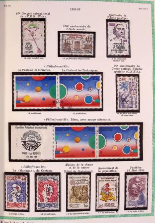 Collection timbres oblitérés de France en 3 albums