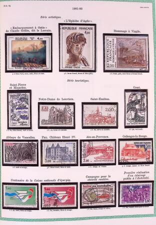 Collection timbres oblitérés de France en 3 albums