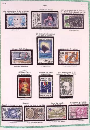 Collection timbres oblitérés de France en 3 albums