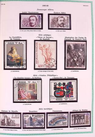 Collection timbres oblitérés de France en 3 albums