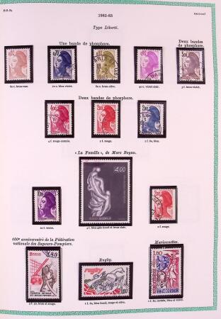 Collection timbres oblitérés de France en 3 albums