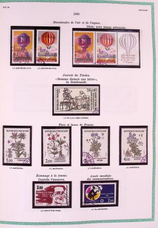 Collection timbres oblitérés de France en 3 albums