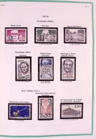 Collection timbres oblitérés de France en 3 albums