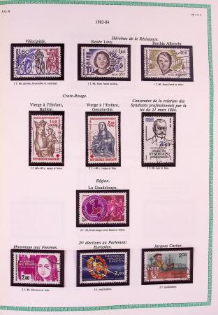 Collection timbres oblitérés de France en 3 albums