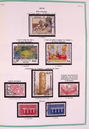 Collection timbres oblitérés de France en 3 albums
