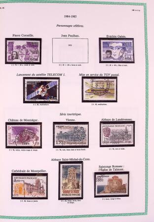 Collection timbres oblitérés de France en 3 albums