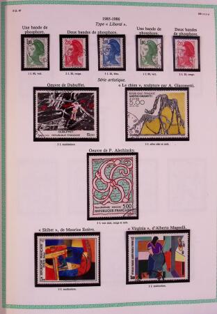 Collection timbres oblitérés de France en 3 albums