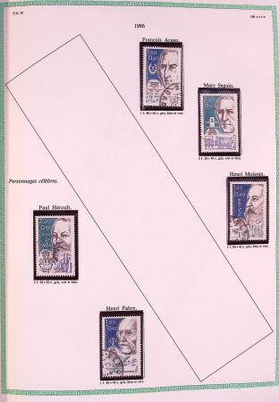 Collection timbres oblitérés de France en 3 albums