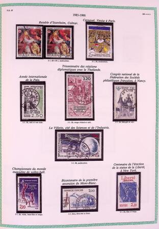 Collection timbres oblitérés de France en 3 albums
