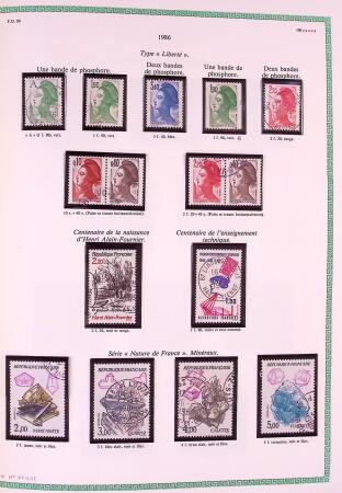 Collection timbres oblitérés de France en 3 albums