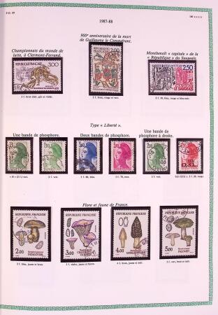 Collection timbres oblitérés de France en 3 albums