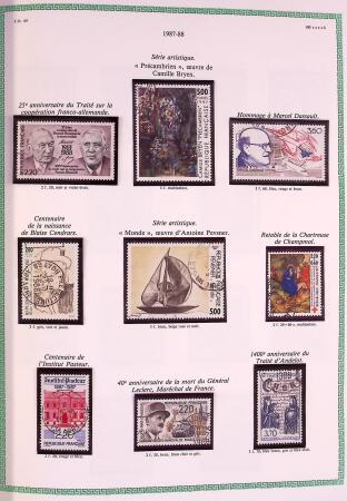 Collection timbres oblitérés de France en 3 albums