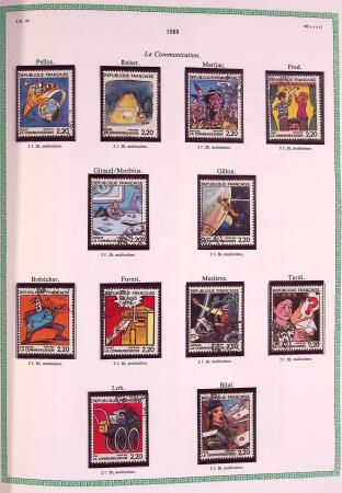 Collection timbres oblitérés de France en 3 albums