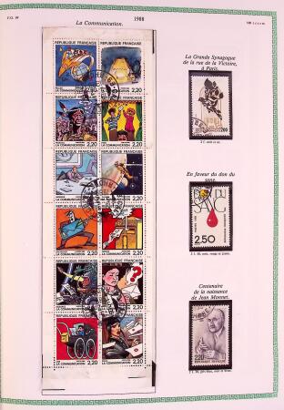 Collection timbres oblitérés de France en 3 albums