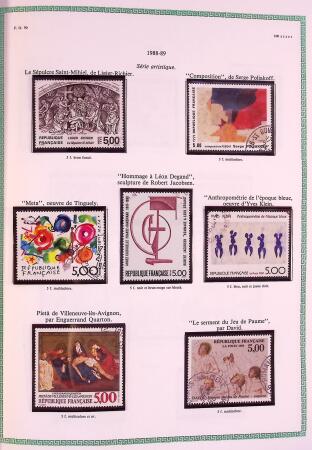 Collection timbres oblitérés de France en 3 albums