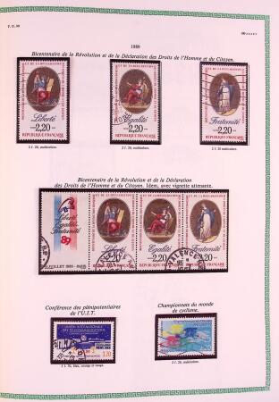 Collection timbres oblitérés de France en 3 albums