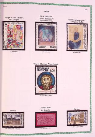 Collection timbres oblitérés de France en 3 albums