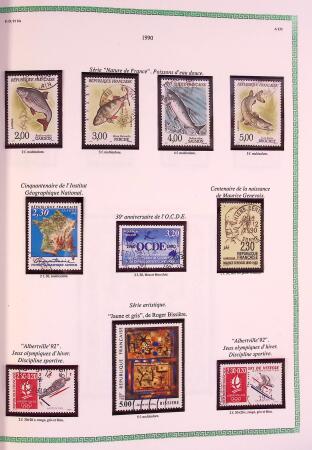 Collection timbres oblitérés de France en 3 albums