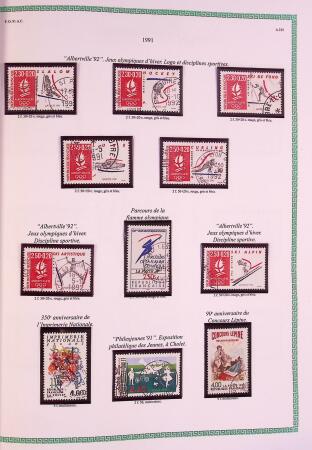 Collection timbres oblitérés de France en 3 albums